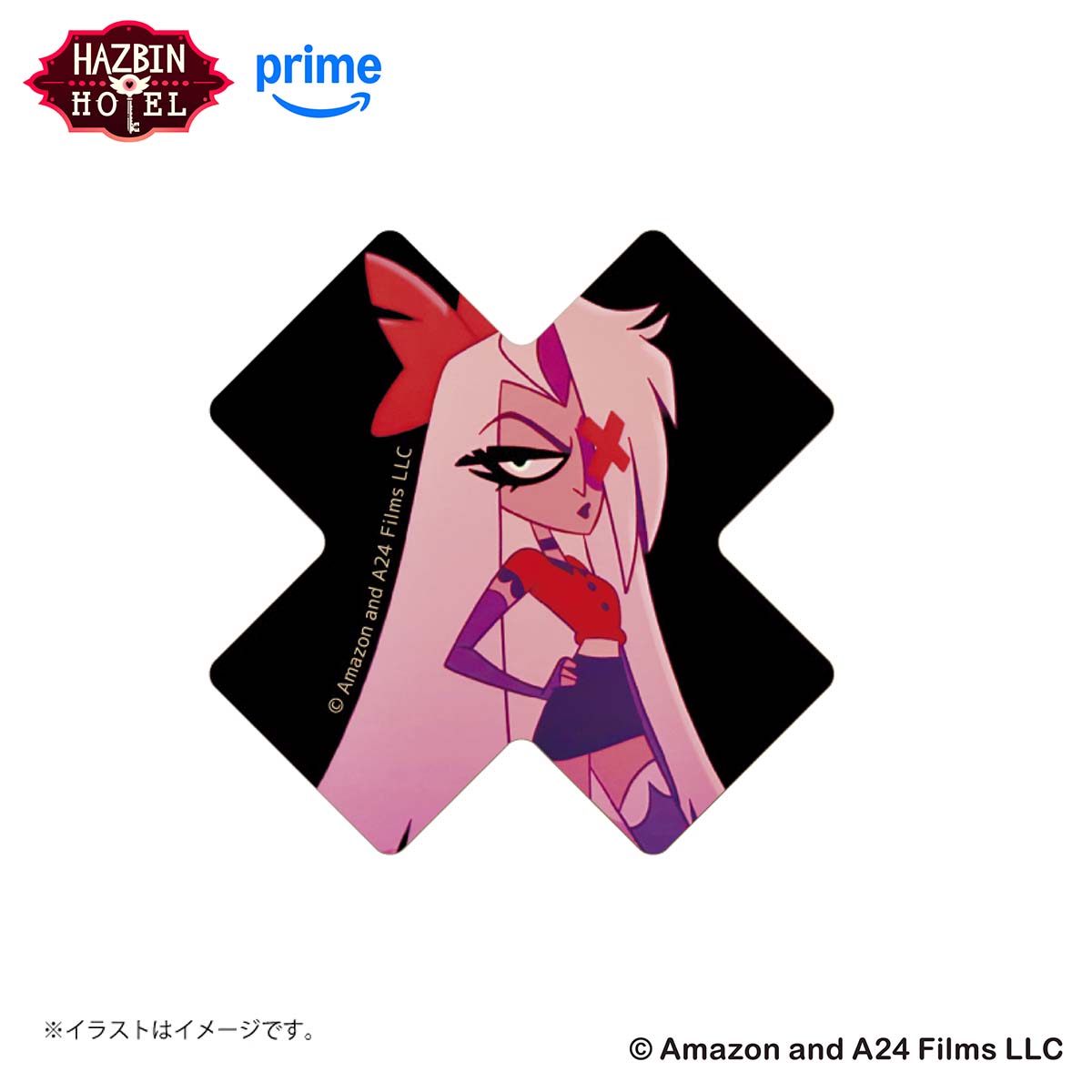 HAZBIN HOTEL スマホに貼れるサイズのステッカー (ヴァギー) – Gray