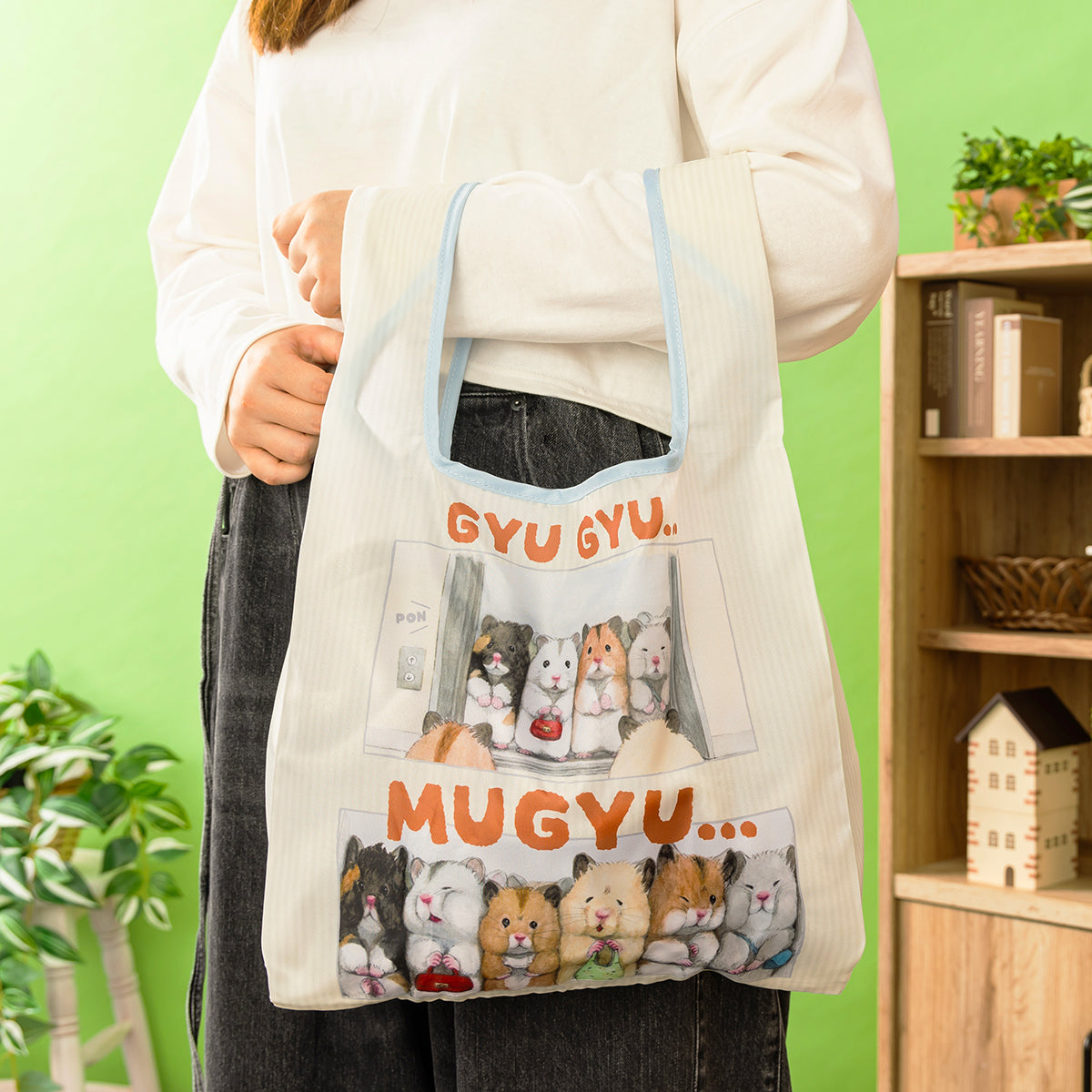 助六の日常 元気に働くでちゅ！ポケッタブルエコバッグ（MUGYU・・・）