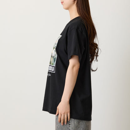 助六の日常 Tシャツ 満員電車のハムスター ブラック