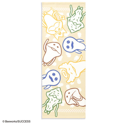 おさわり探偵 なめこ栽培キット なめこ色とりどり 手ぬぐいタオル ベージュ