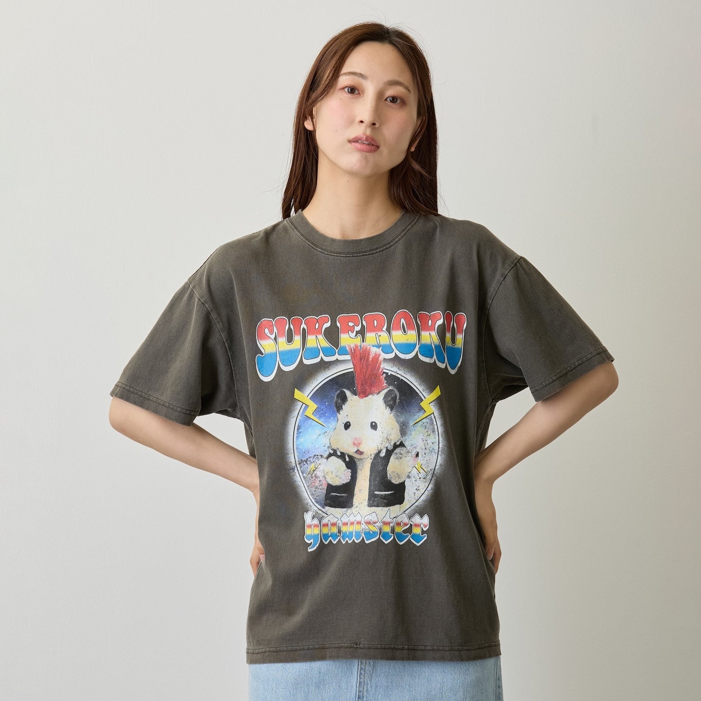 助六の日常 Tシャツ ロックな助六 スミ