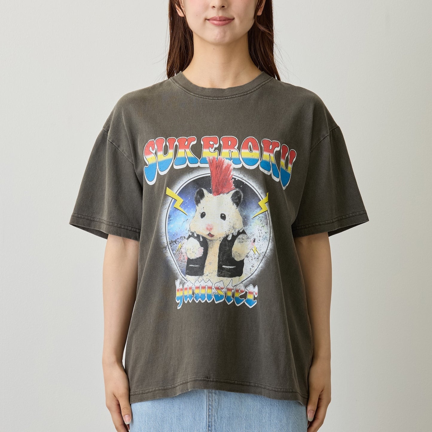 助六の日常 Tシャツ ロックな助六 スミ