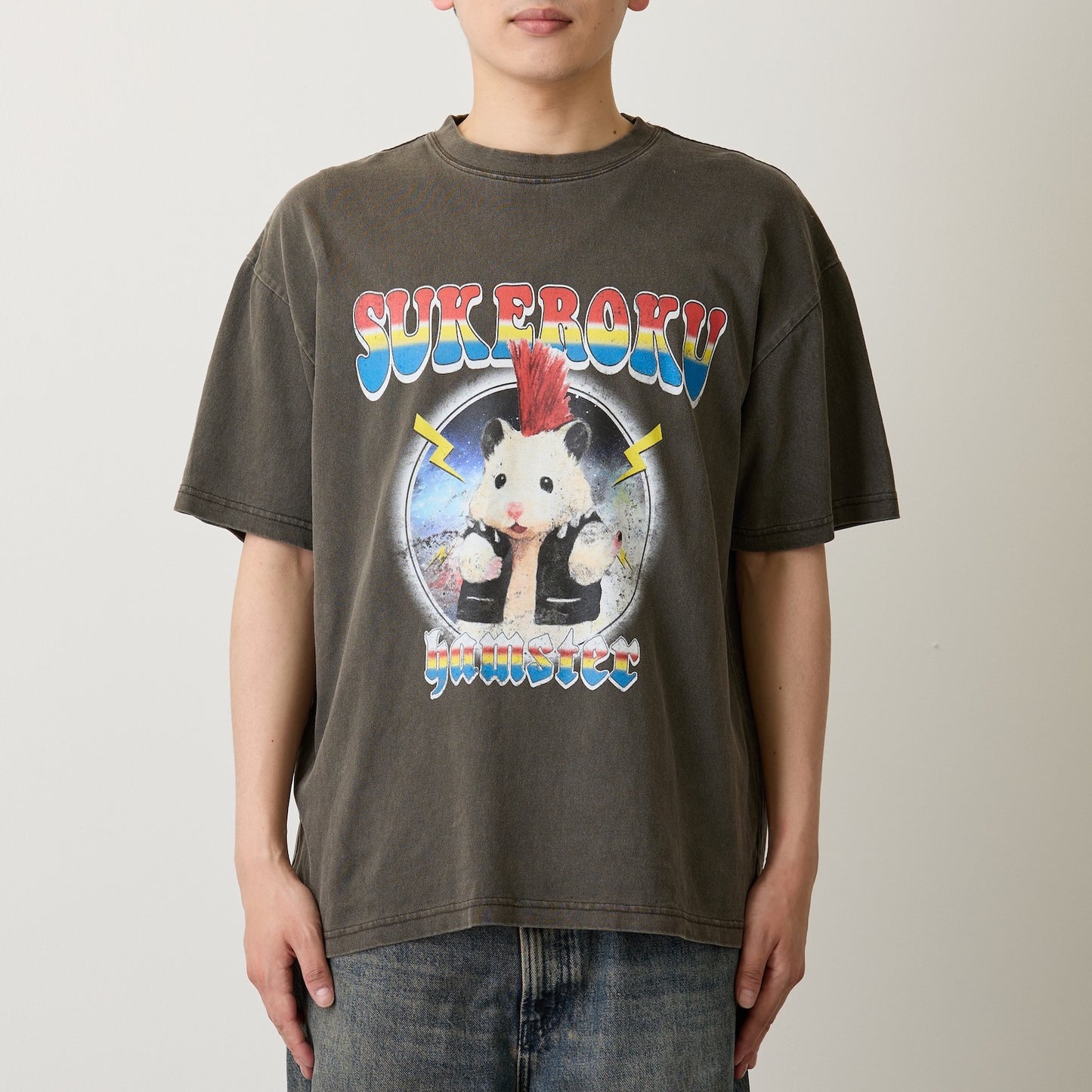 助六の日常 Tシャツ ロックな助六 スミ