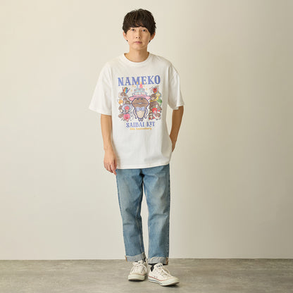 おさわり探偵 なめこ栽培キット Tシャツ 15周年 ホワイト