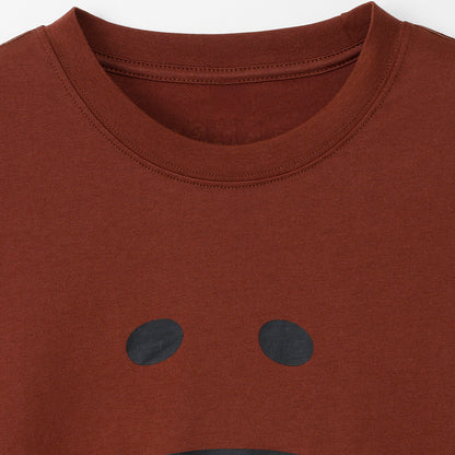 おさわり探偵 なめこ栽培キット Tシャツ んふんふ ブラウン
