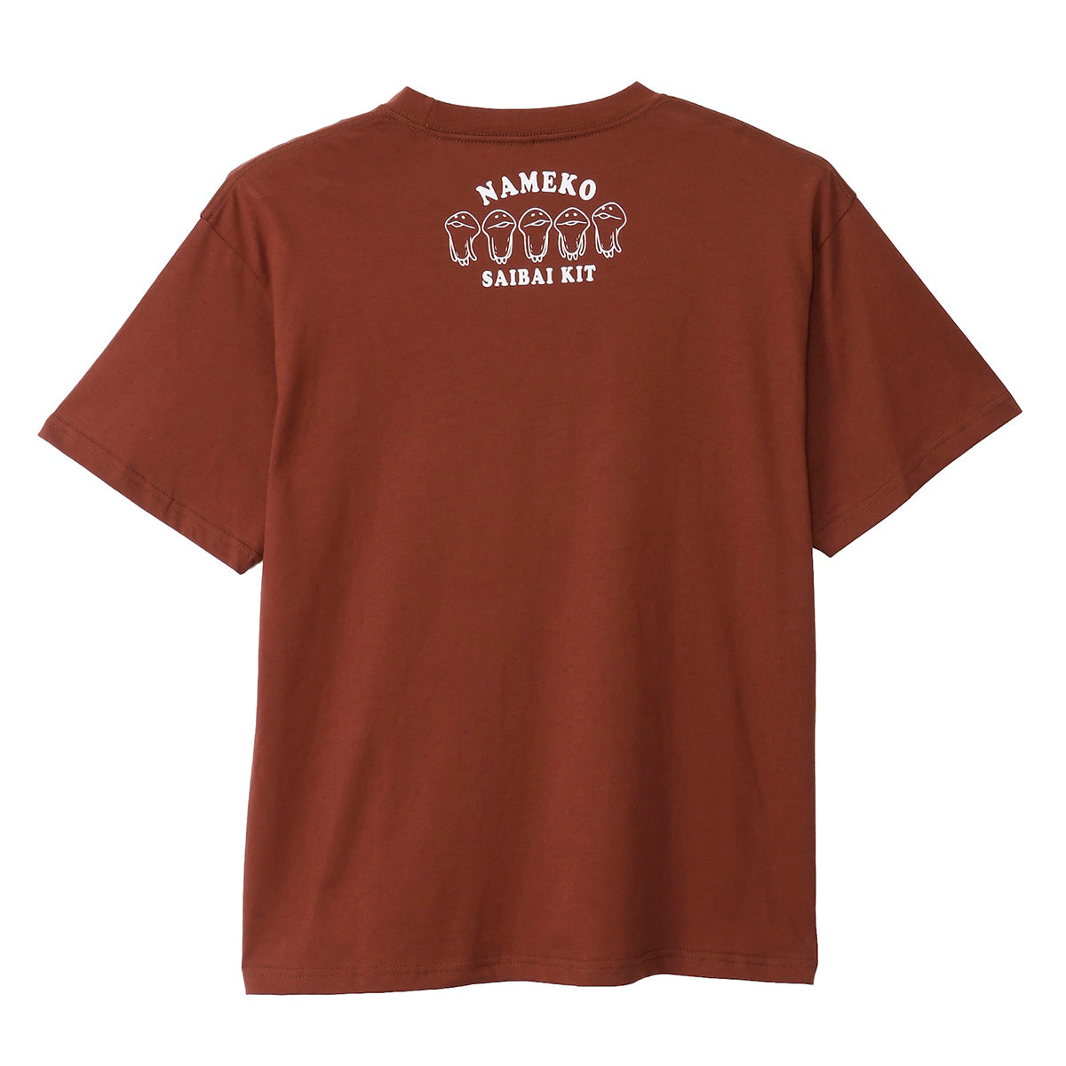 おさわり探偵 なめこ栽培キット Tシャツ んふんふ ブラウン