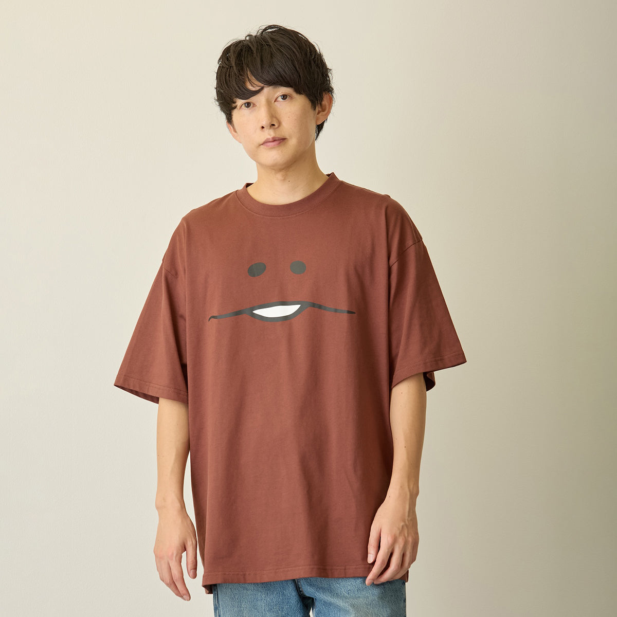 おさわり探偵 なめこ栽培キット Tシャツ んふんふ ブラウン