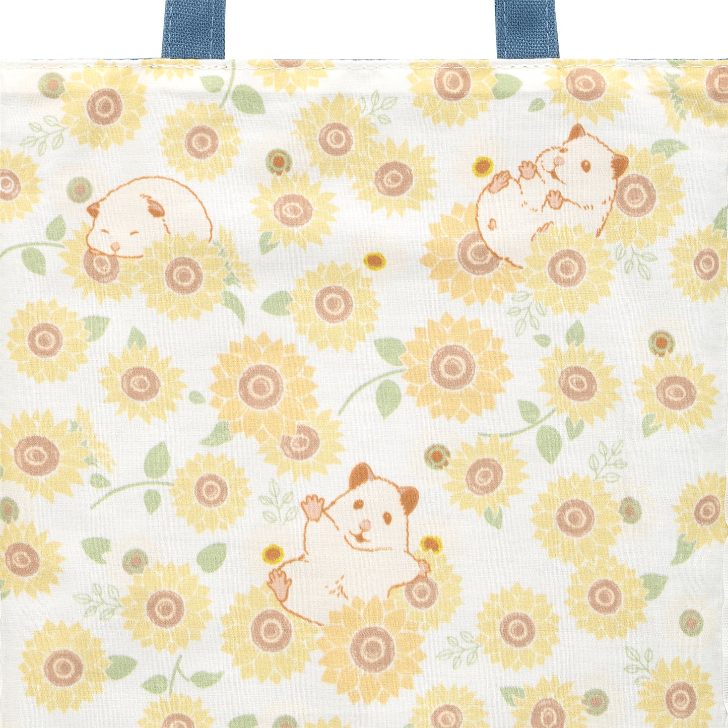 助六の日常 ひまわり刺繍のおさんぽミニトート