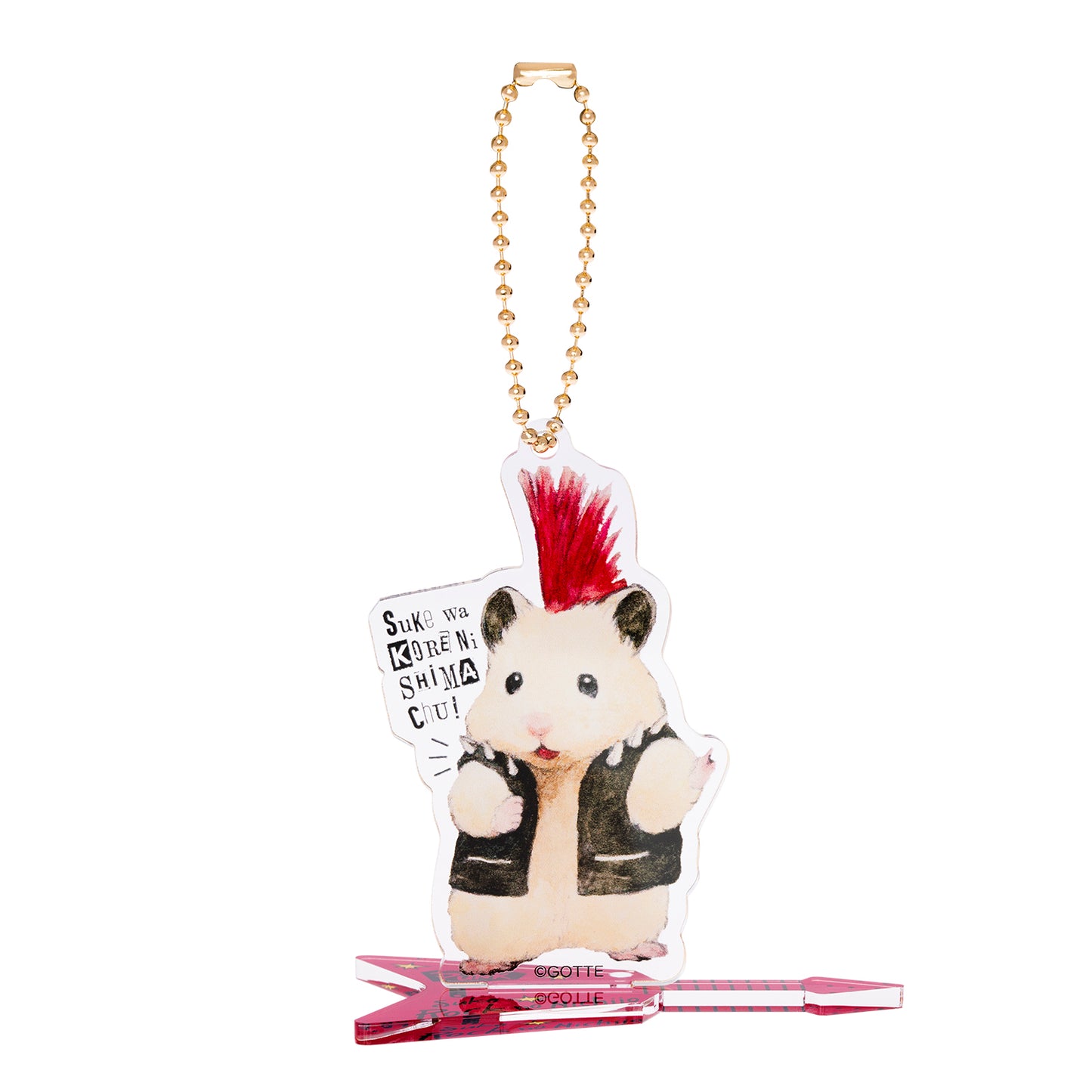 助六の日常 ちょっぴりワルになりたいでちゅ！ アクスタにもなるアクリルキーホルダー (これにしまちゅ！PUNKな助六)