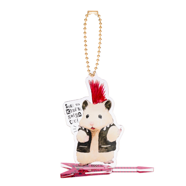 助六の日常 ちょっぴりワルになりたいでちゅ！ アクスタにもなるアクリルキーホルダー (これにしまちゅ！PUNKな助六)