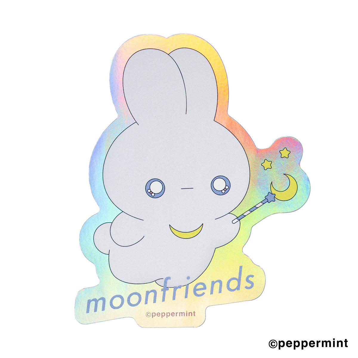 moon friends キャリーに貼れるサイズのシャイニーステッカー (シュガー)