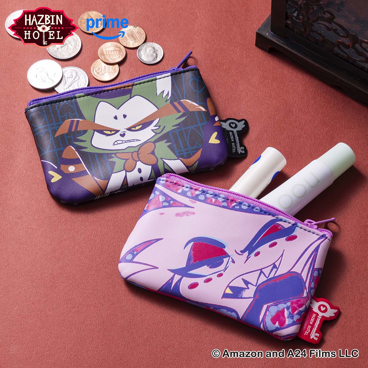 HAZBIN HOTEL 2個セットミニポーチ (エンジェル・ダスト＆ハスク)