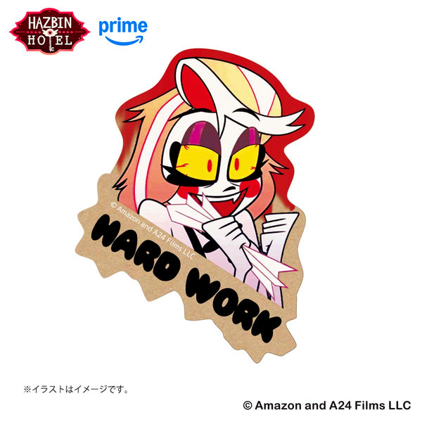 HAZBIN HOTEL スマホに貼れるサイズのステッカー (HARD WORK)