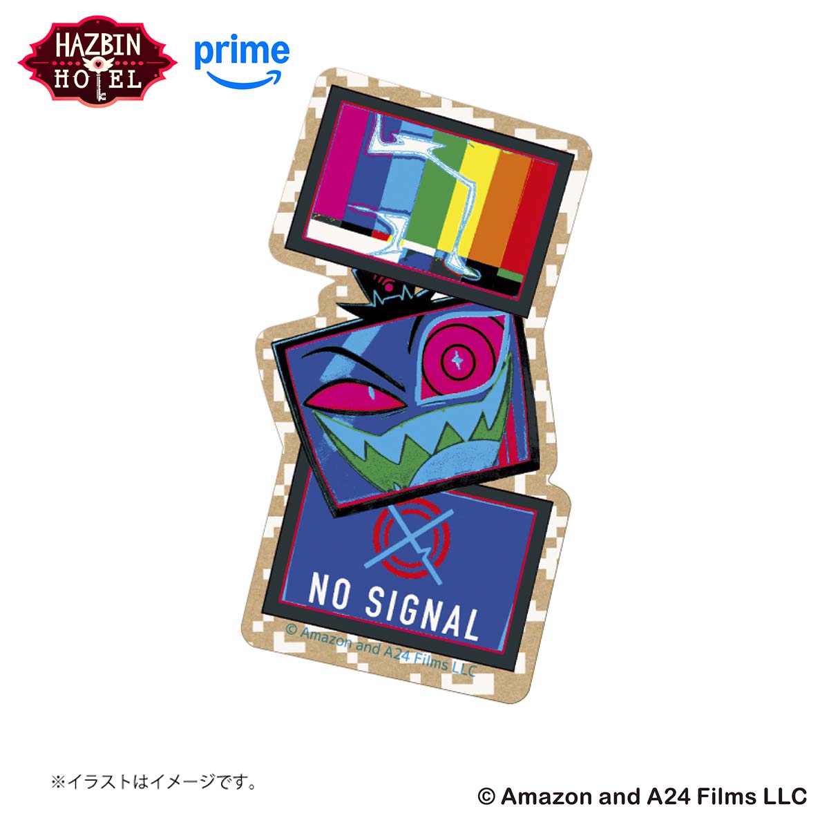 HAZBIN HOTEL スマホに貼れるサイズのステッカー (ヴォックス) – Gray