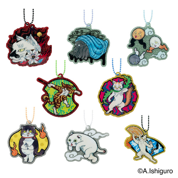 ばけねこだらけ トレーディングきらきらアクリルキーホルダー（全8種）
