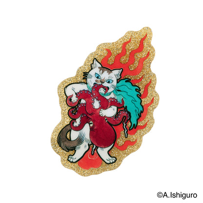ばけねこだらけ トレーディングきらきらアクリルバッジ（全5種）