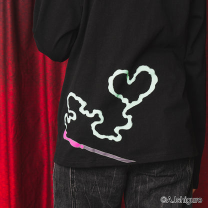 ばけねこだらけ ビッグシルエットロングTシャツ（コールガール）