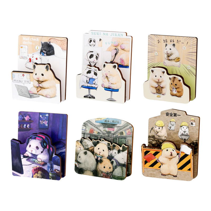 クリジウン　6枚セット 助六の日常 元気に働くでちゅ！トレーディングウッドクリップ（全6種