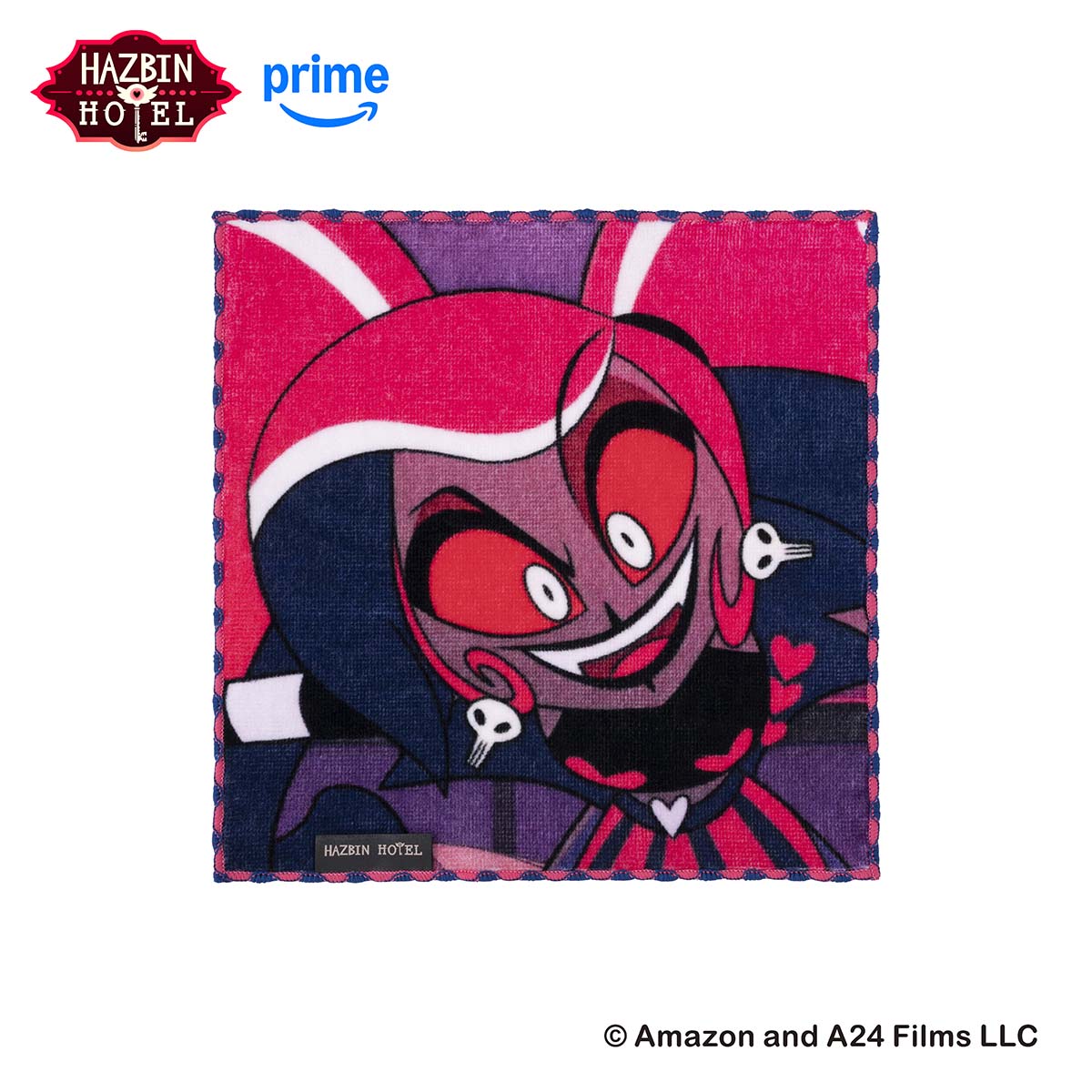 HAZBIN HOTEL ファニーフェイスなハンドタオル （ヴェルヴェット）