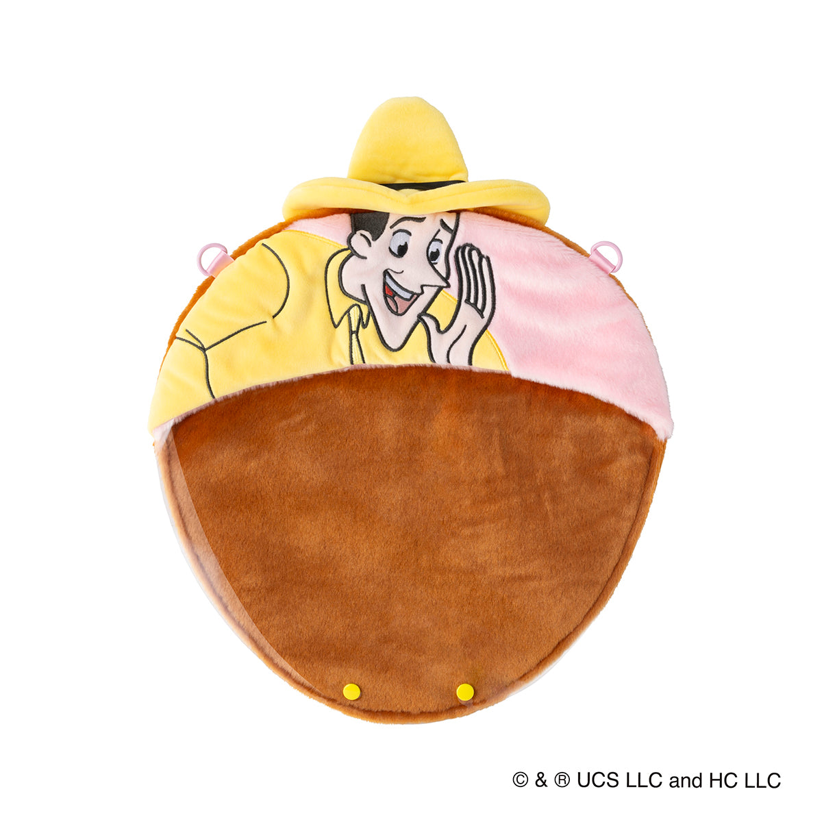 おさるのジョージ ぬいぐるみうちわケース（黄色い帽子のおじさん）