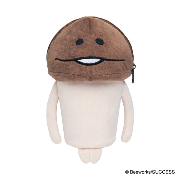 おさわり探偵 なめこ栽培キット ぬいぐるみスタンドポーチ（なめこ）