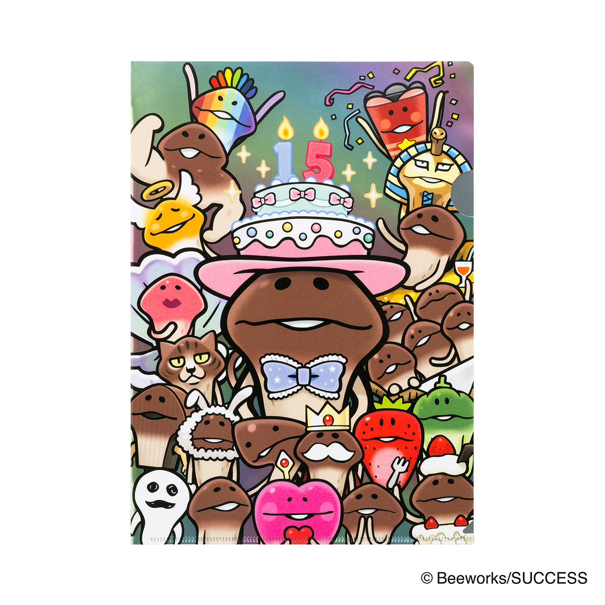 おさわり探偵 なめこ栽培キット メタリッククリアファイル（15周年記念）